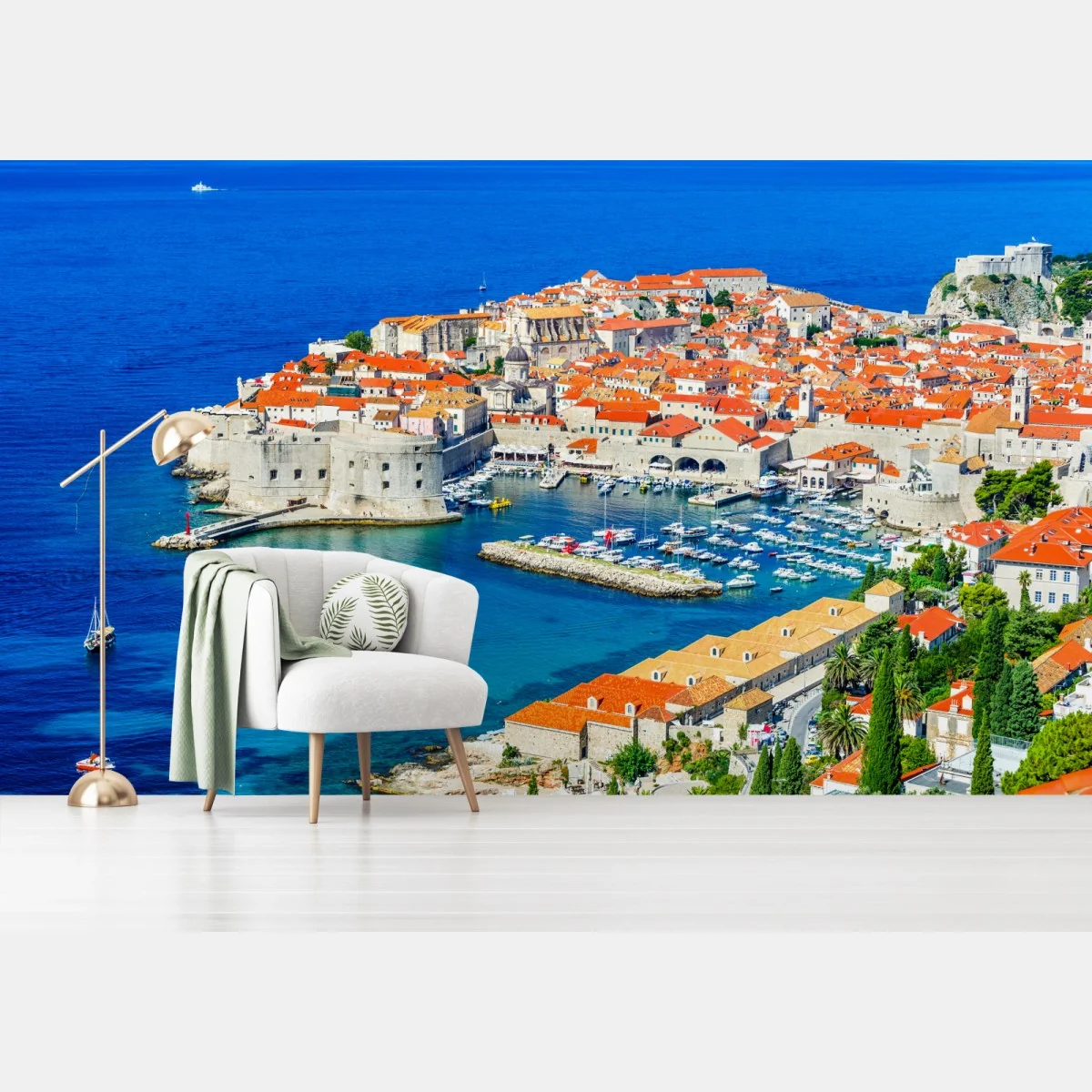 Fototapete Dubrovnik panorama der altstadt – Wallnifity® Fototapete Dubrovnik panorama der altstadt – Wallnifity®