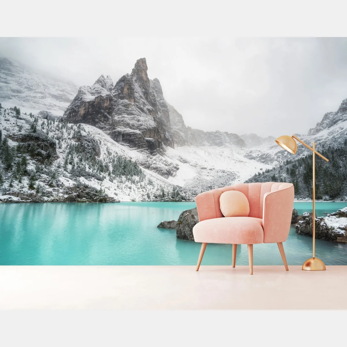 Fototapete türkissee in alpiner landschaft unter schneebedeckten gipfeln – Wallnifity® Fototapete türkissee in alpiner landschaft unter schneebedeckten gipfeln – Wallnifity®