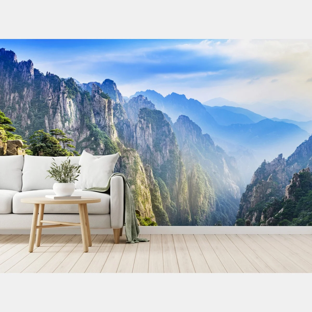 Fototapete nebliges bergpanorama – Wallnifity® Fototapete nebliges bergpanorama – Wallnifity®