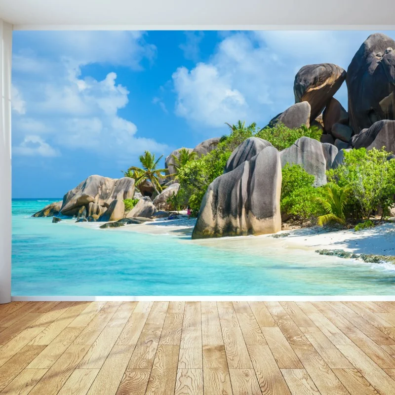 Fototapete strand Anse Source d'Argent, La Digue