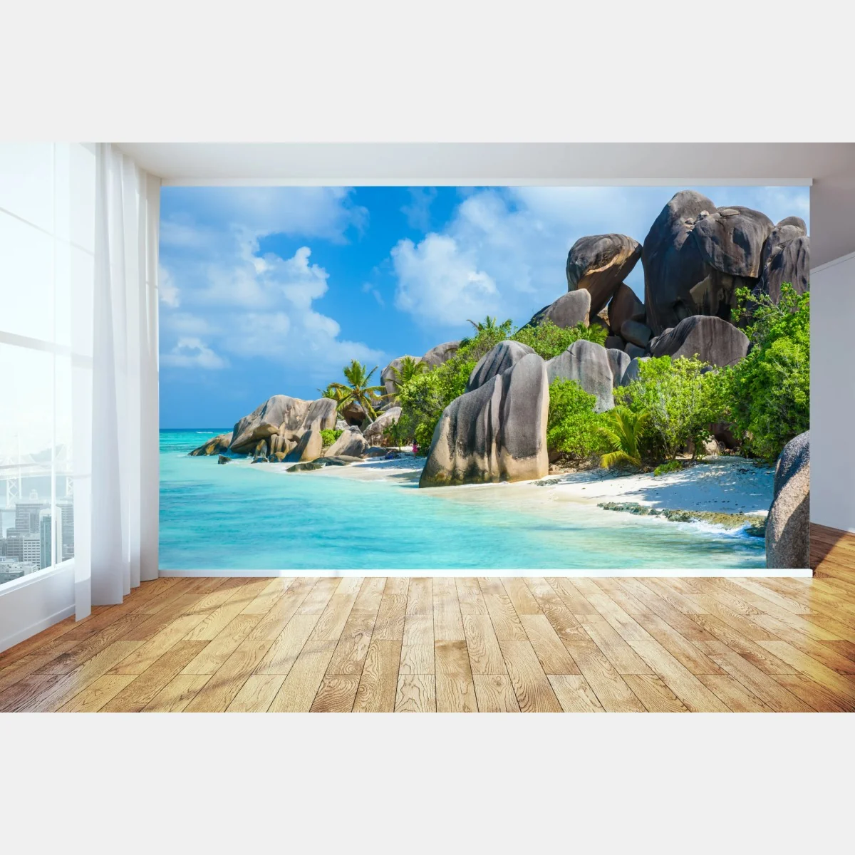 Fototapete strand Anse Source d'Argent, La Digue – Wallnifity® Fototapete strand Anse Source d'Argent, La Digue – Wallnifity®