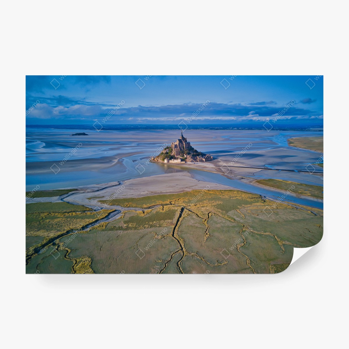 Fototapete Mont Saint-Michel luftaufnahme – Wallnifity® Fototapete Mont Saint-Michel luftaufnahme – Wallnifity®