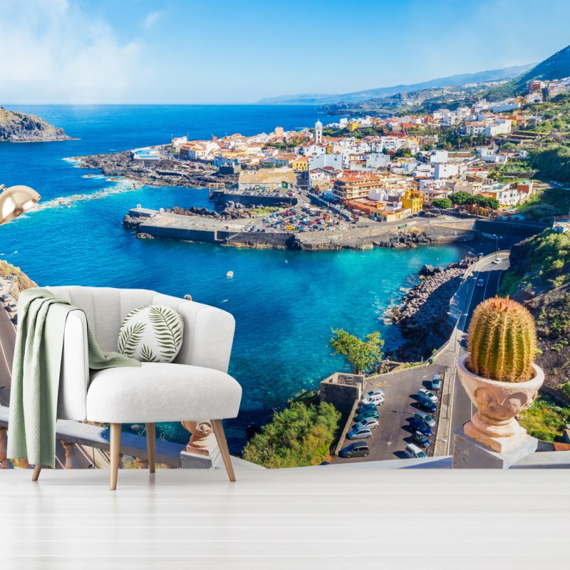 Fototapete Garachico küstenpanorama, Teneriffa