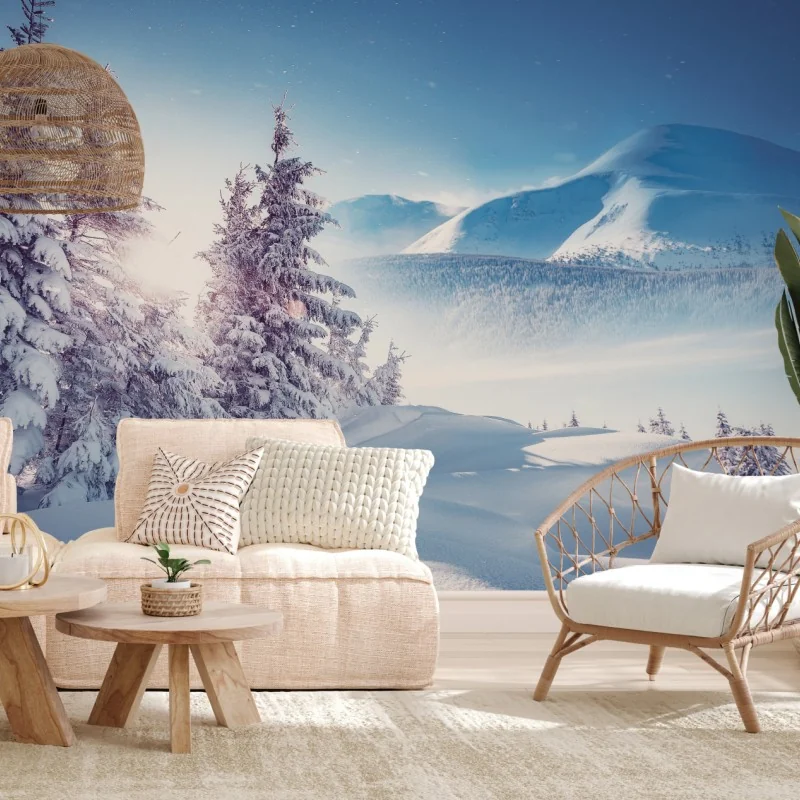 Fototapete majestätische winterlandschaft der Karpaten