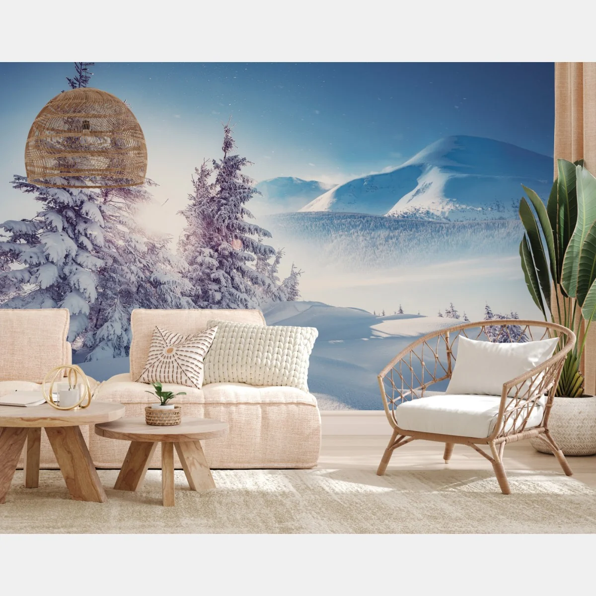 Fototapete majestätische winterlandschaft der Karpaten – Wallnifity®