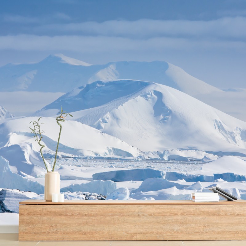 Fototapete verschneite berglandschaft