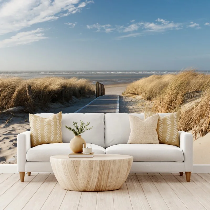 Fototapete holzsteg zum meer