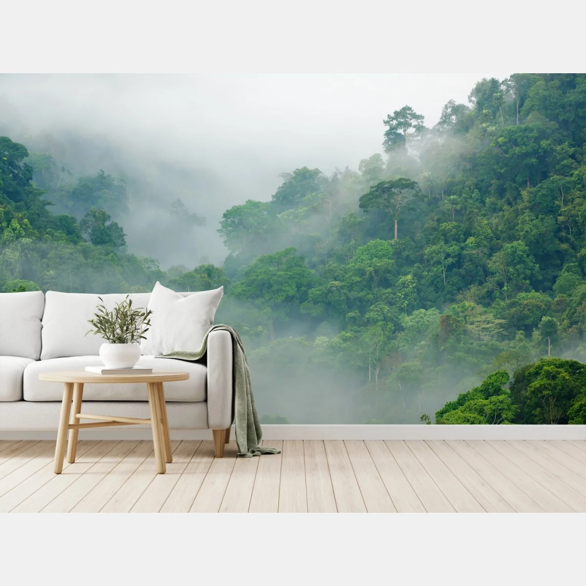 Fototapete morgendlicher nebel über Kaeng Krachan – Wallnifity®