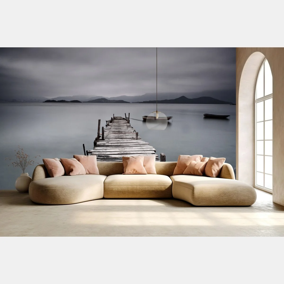 Fototapete ruhige seebrücke über stillem meer – Wallnifity® Fototapete ruhige seebrücke über stillem meer – Wallnifity®