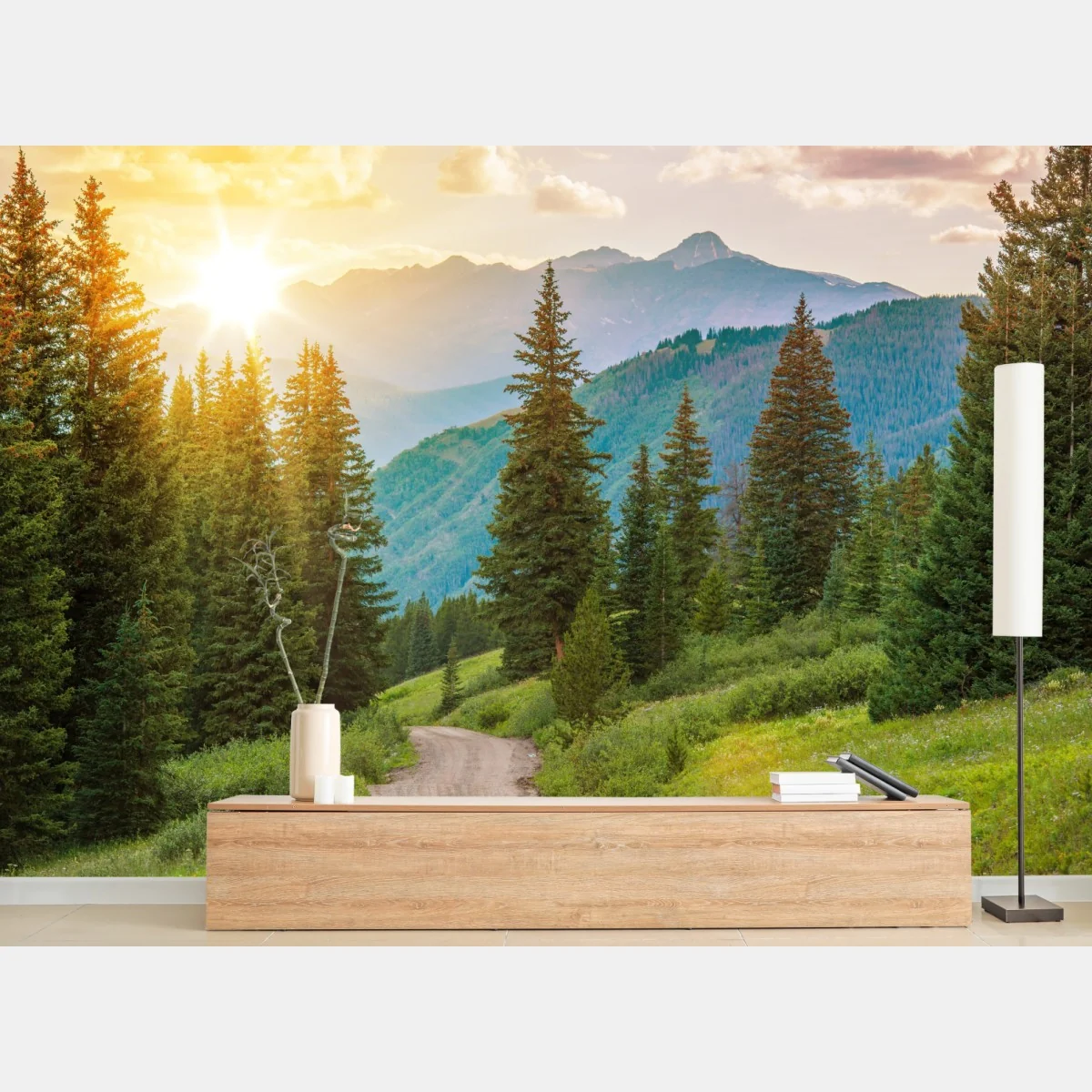 Fototapete Colorado bergpfad bei sonnenaufgang – Wallnifity®