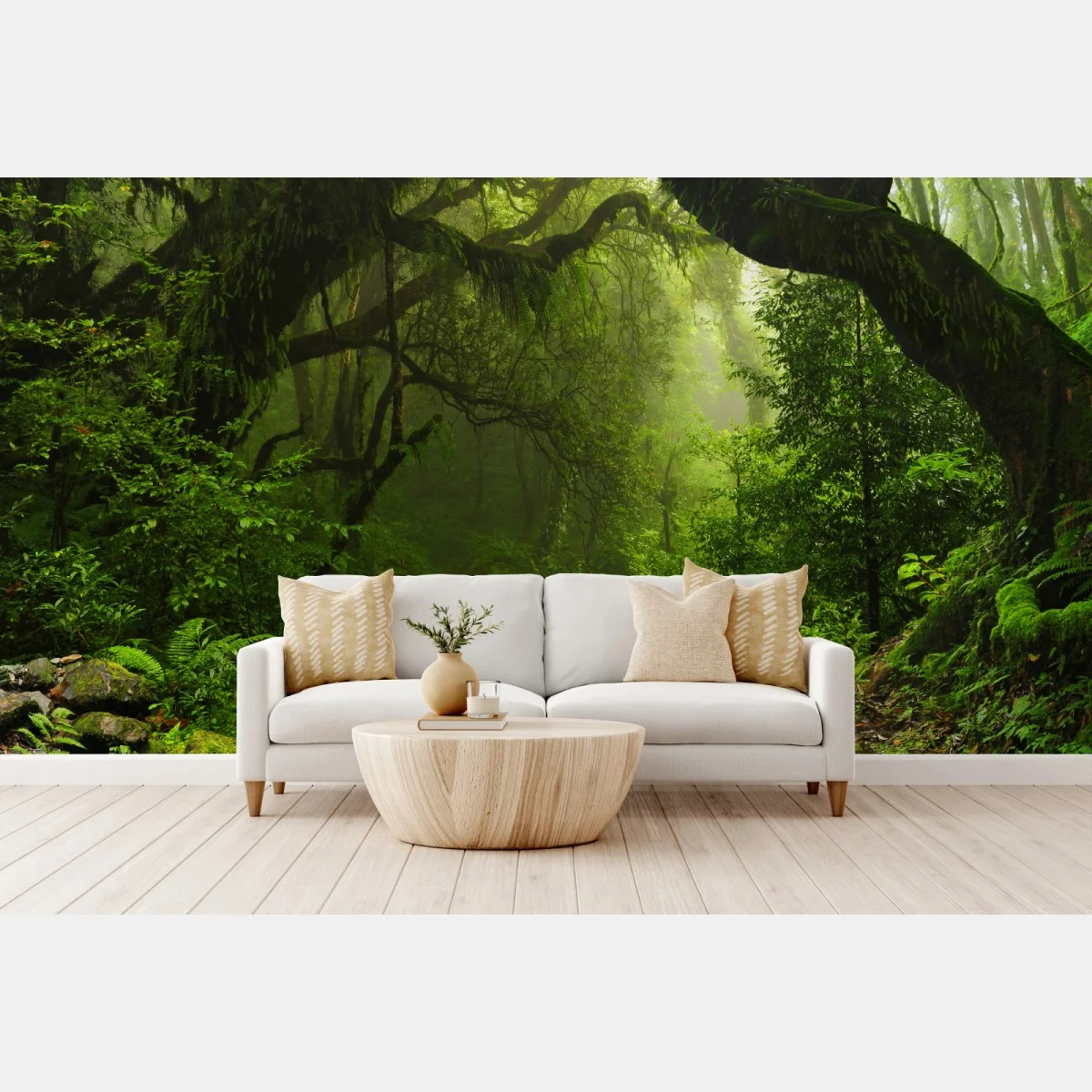 Fototapete verwunschener moosiger waldpfad – Wallnifity® Fototapete verwunschener moosiger waldpfad – Wallnifity®