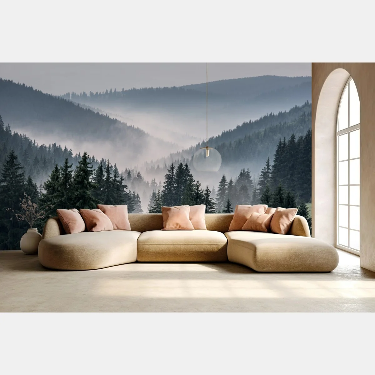 Fototapete nebliger bergwald – Wallnifity® Fototapete nebliger bergwald – Wallnifity®