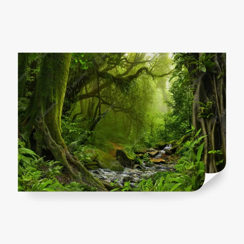 Fototapete leuchtendes zitronenmuster mit blüten – Wallnifity®