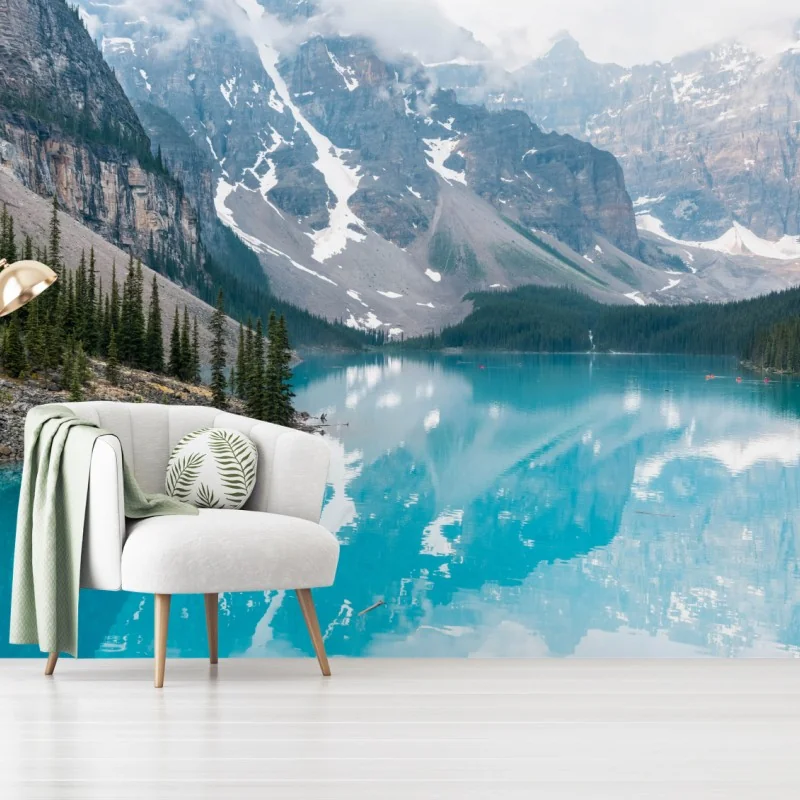 Fototapete türkissee moraine im Banff – Wallnifity®