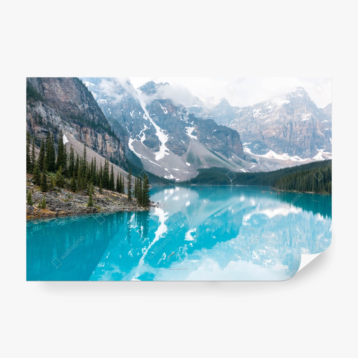 Fototapete türkissee moraine im Banff – Wallnifity®