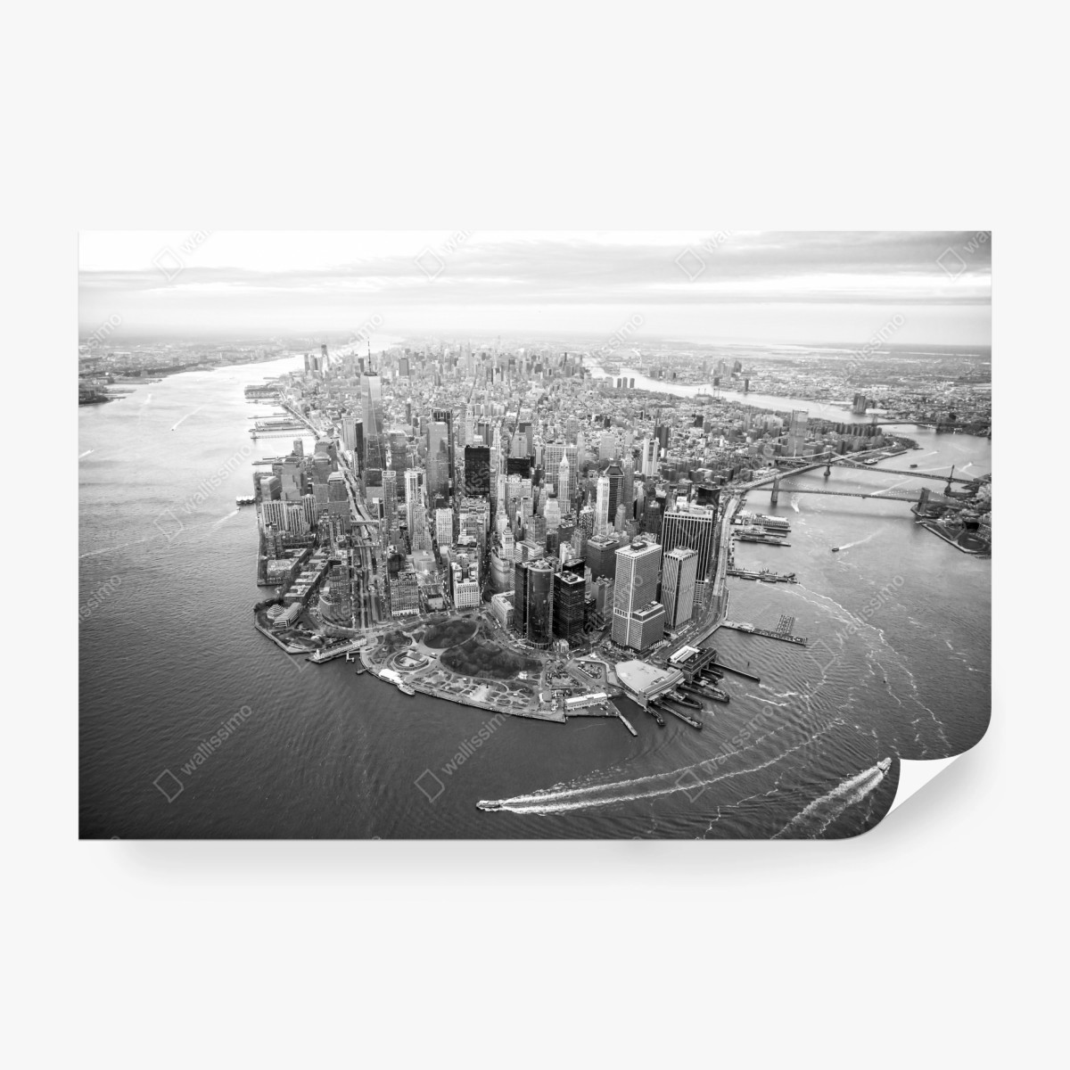 Fototapete Manhattan skyline aus der luft – Wallnifity® Fototapete Manhattan skyline aus der luft – Wallnifity®