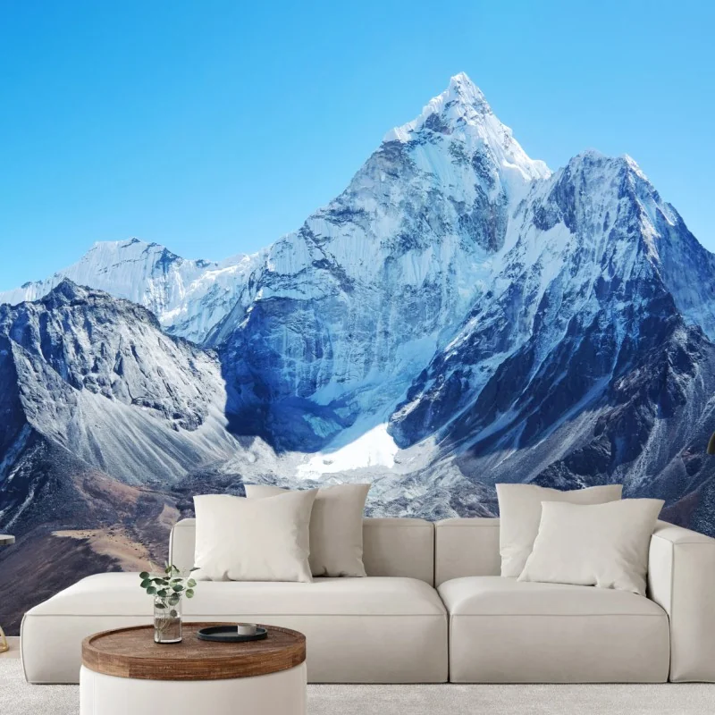 Fototapete majestätischer schneebedeckter berggipfel – Wallnifity®