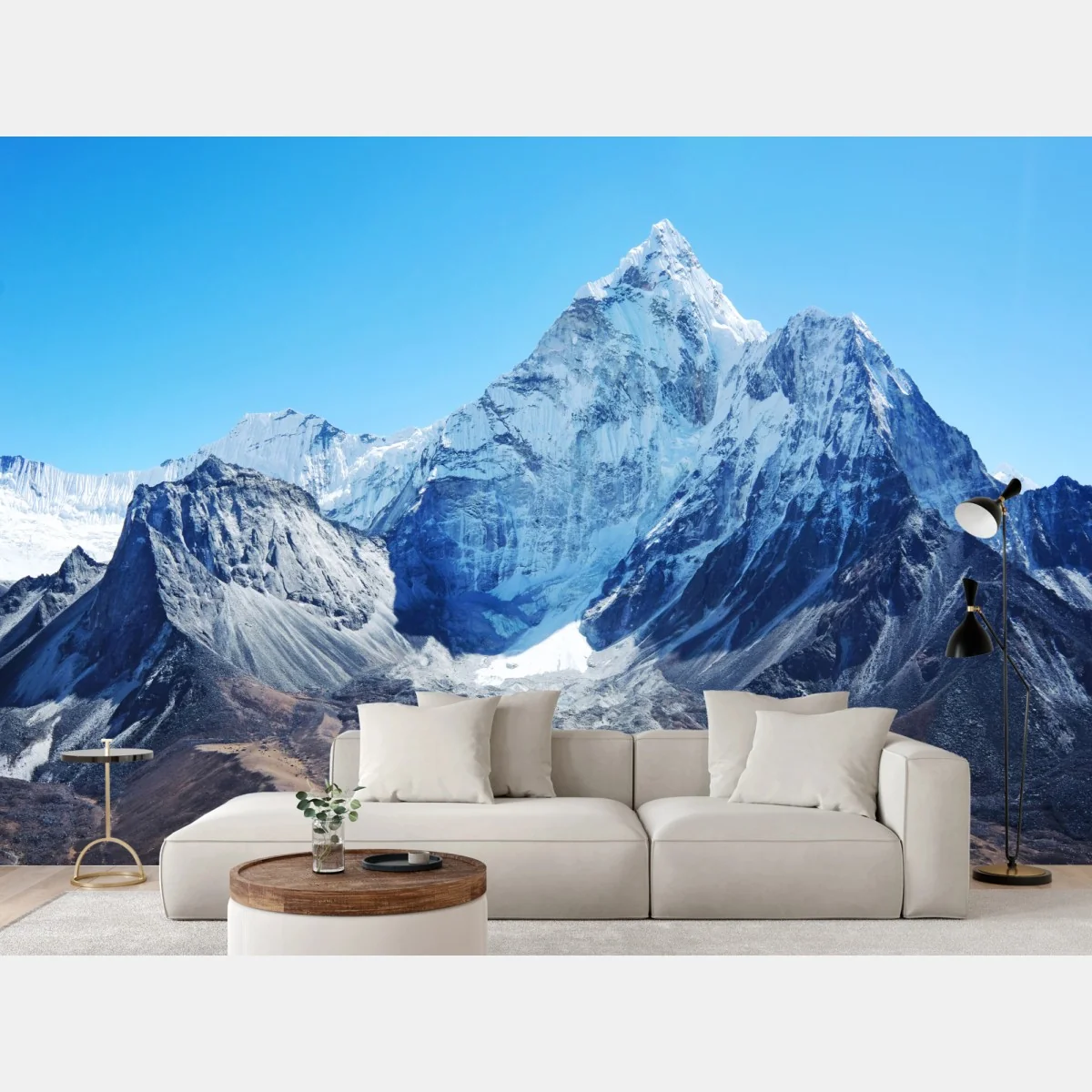 Fototapete majestätischer schneebedeckter berggipfel – Wallnifity®