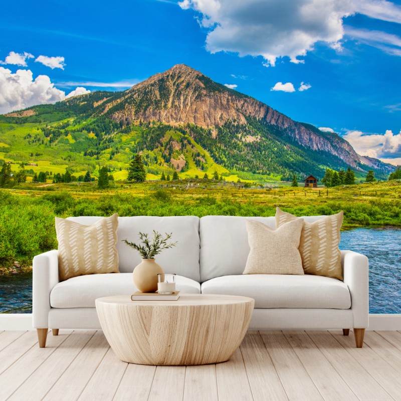 Fototapete sonnige berge von Crested Butte, Colorado – Wallnifity®