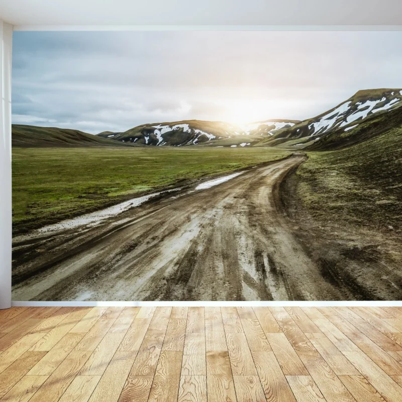 Fototapete Landmanalaugar malerische hochlandsstraße
