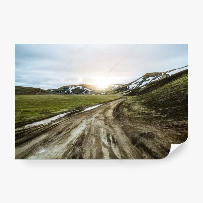 Fototapete Landmanalaugar malerische hochlandsstraße