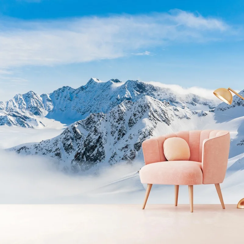 Fototapete panorama des Kaunertal gletschers über verschneiten gipfeln – Wallnifity® Fototapete panorama des Kaunertal gletschers über verschneiten gipfeln – Wallnifity®