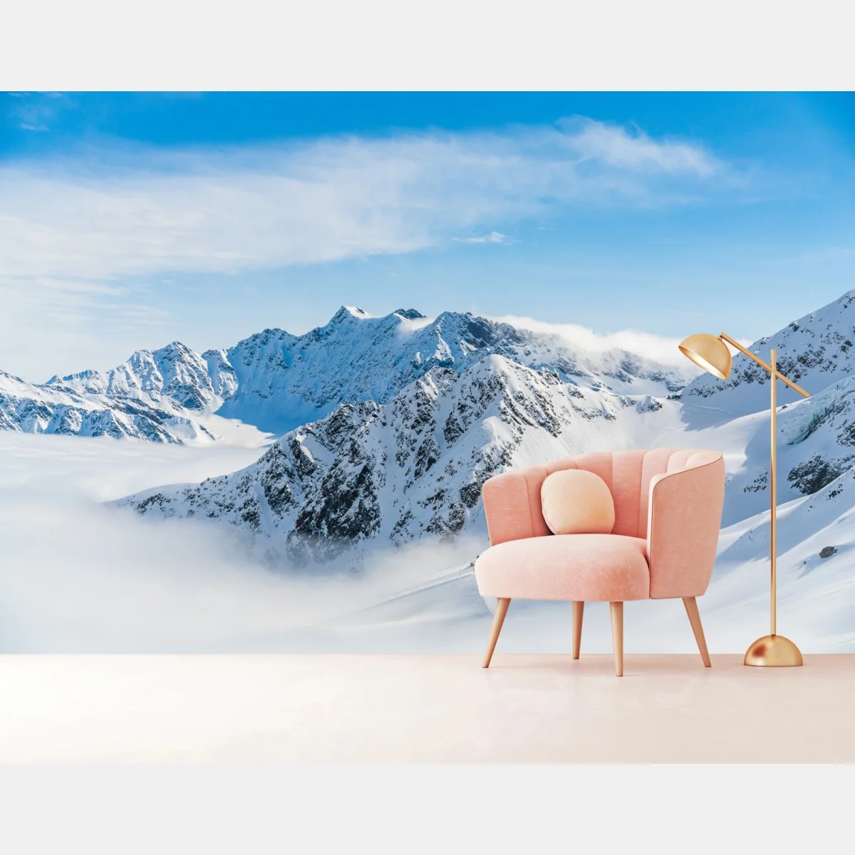 Fototapete panorama des Kaunertal gletschers über verschneiten gipfeln – Wallnifity® Fototapete panorama des Kaunertal gletschers über verschneiten gipfeln – Wallnifity®