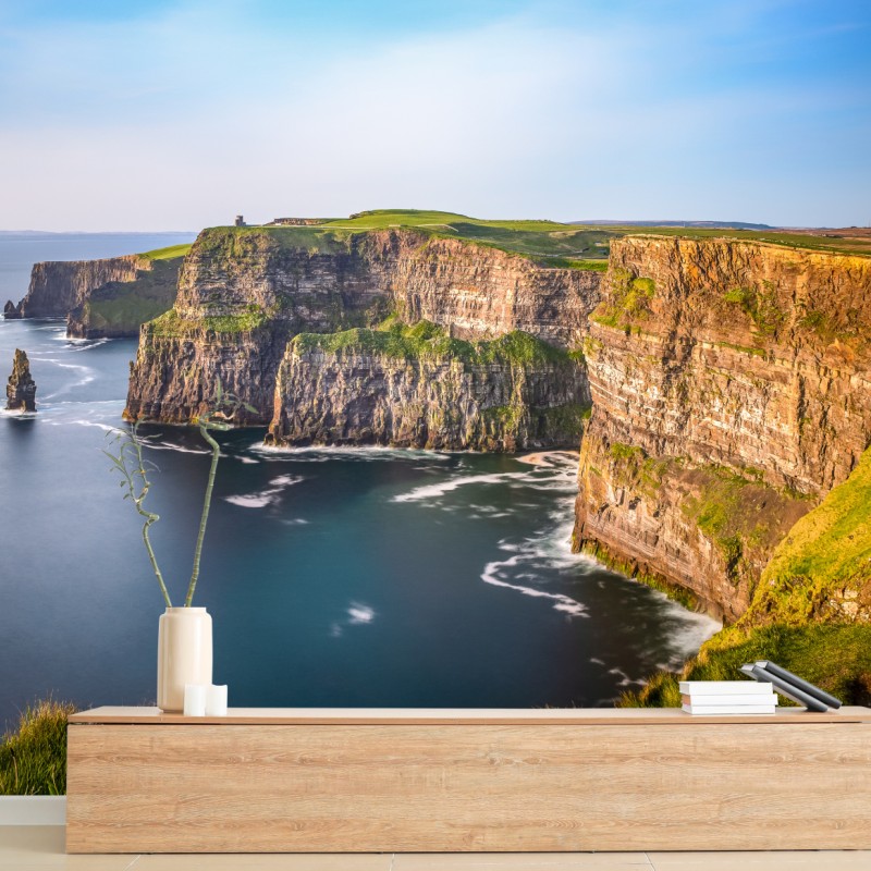 Fototapete majestätische küstenklippen über tiefblauem meer
