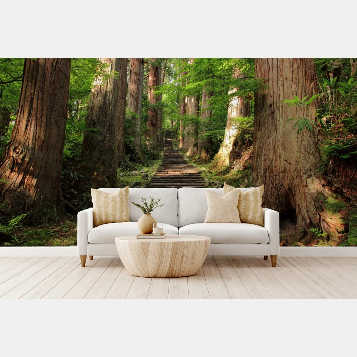 Fototapete steinne treppe im alten wald – Wallnifity® Fototapete steinne treppe im alten wald – Wallnifity®