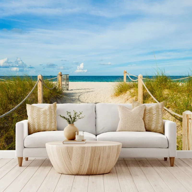 Fototapete weg zum strand in Miami – Wallnifity® Fototapete weg zum strand in Miami – Wallnifity®