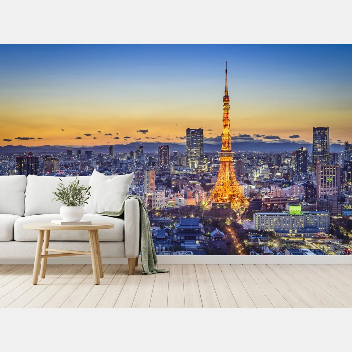 Fototapete Tokyo Tower bei dämmerung – Wallnifity®