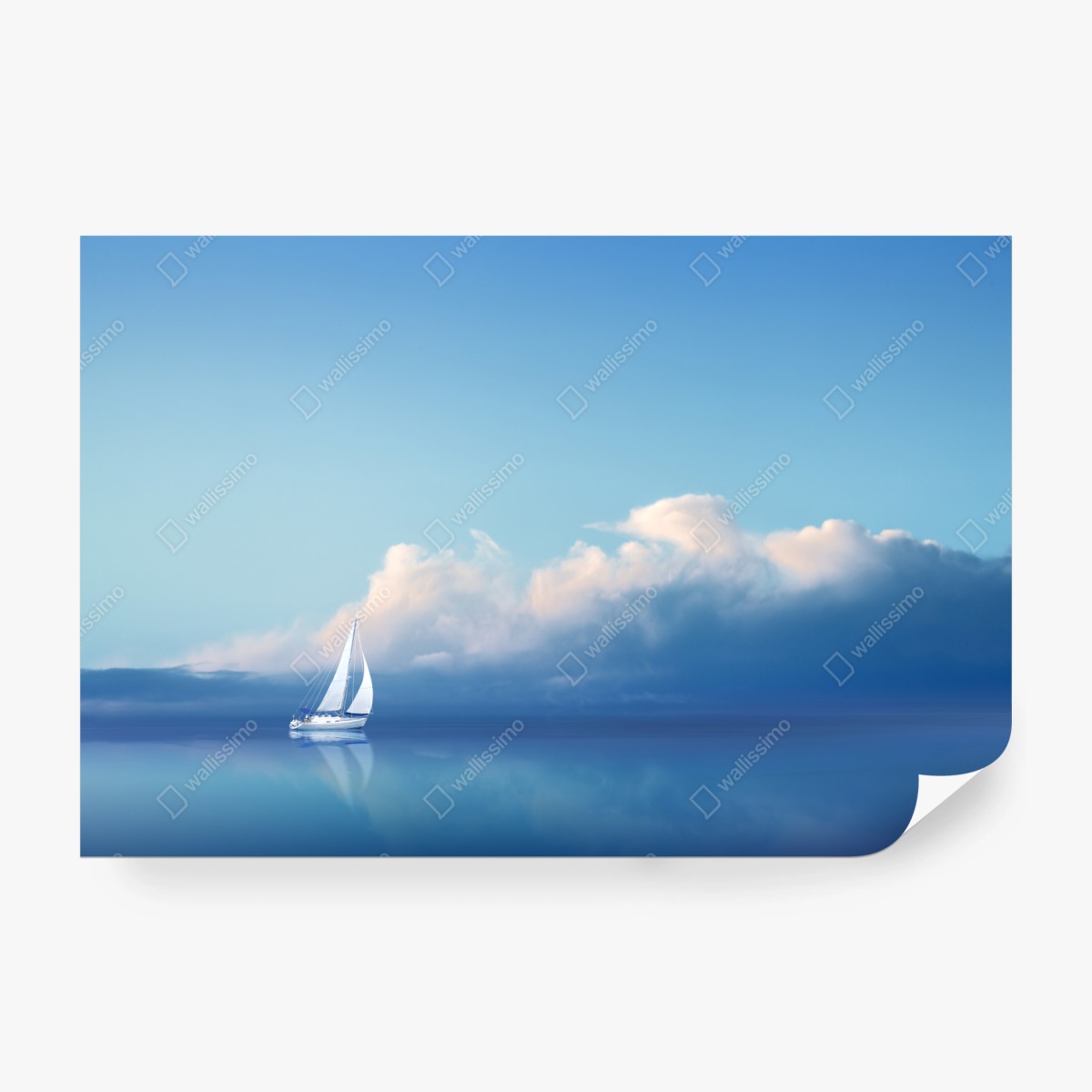 Fototapete segelboot auf ruhigem blauem meer – Wallnifity® Fototapete segelboot auf ruhigem blauem meer – Wallnifity®