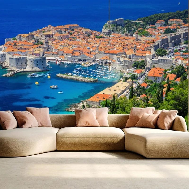 Fototapete Dubrovnik altstadt aus der luft