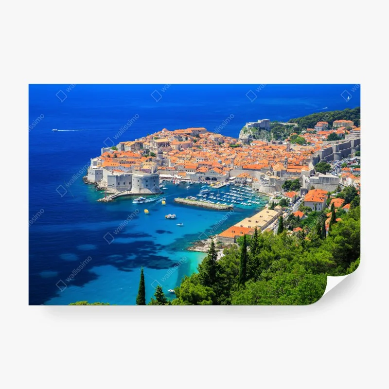 Fototapete Dubrovnik altstadt aus der luft