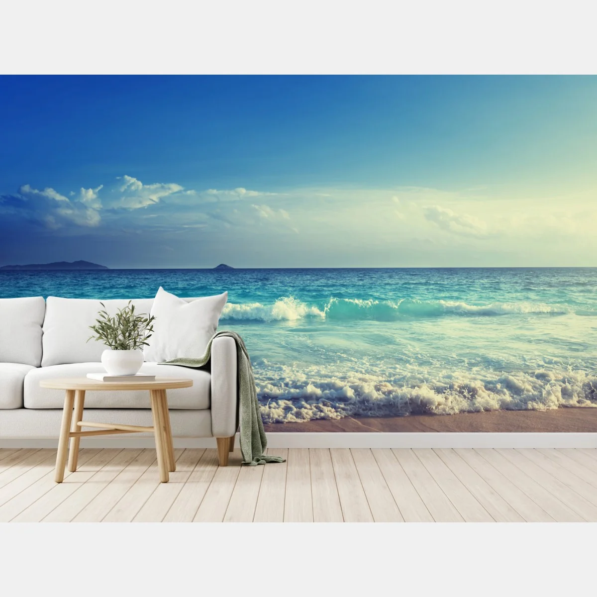 Fototapete strand auf den Seychellen bei sonnenuntergang – Wallnifity® Fototapete strand auf den Seychellen bei sonnenuntergang – Wallnifity®