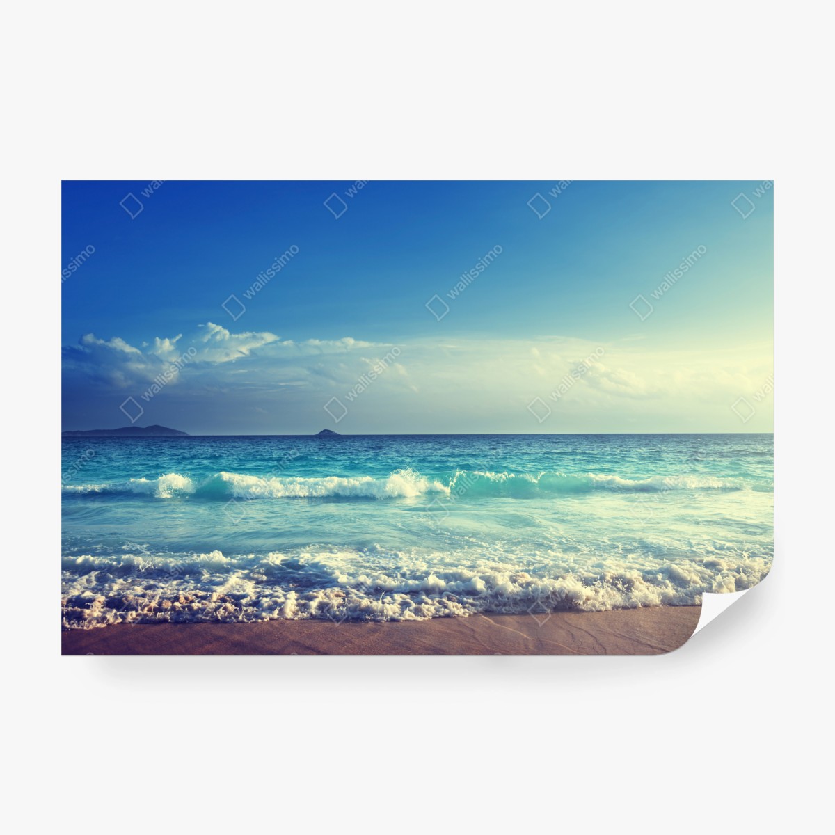 Fototapete strand auf den Seychellen bei sonnenuntergang – Wallnifity® Fototapete strand auf den Seychellen bei sonnenuntergang – Wallnifity®