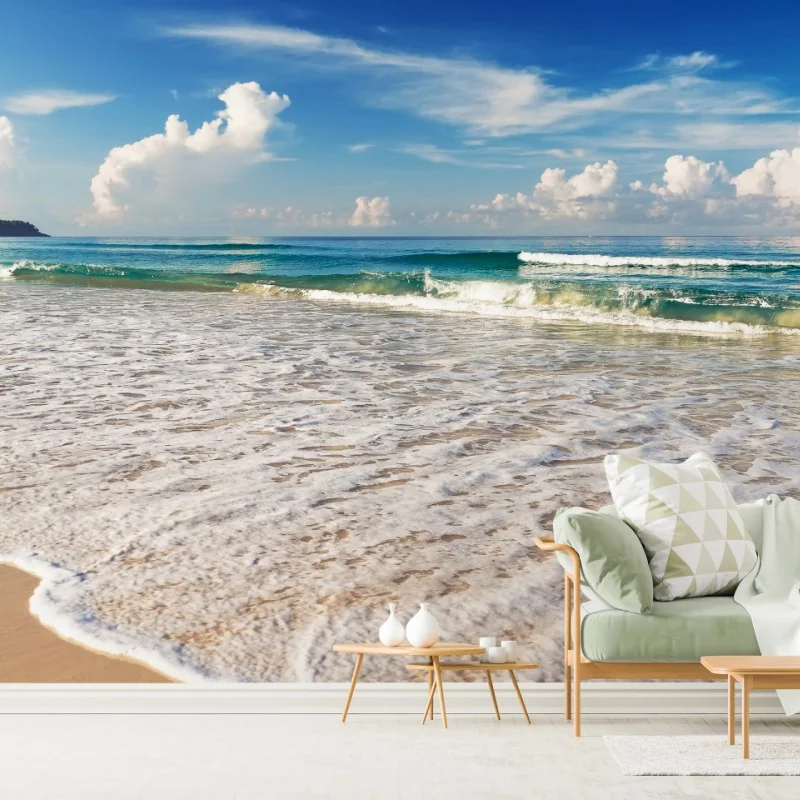 Fototapete strand Karon, Phuket morgendliche ruhe – Wallnifity®