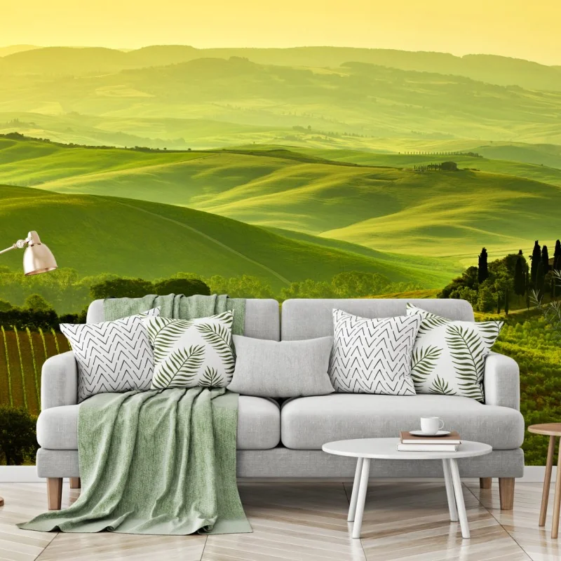 Fototapete Toskana sanfte hügel