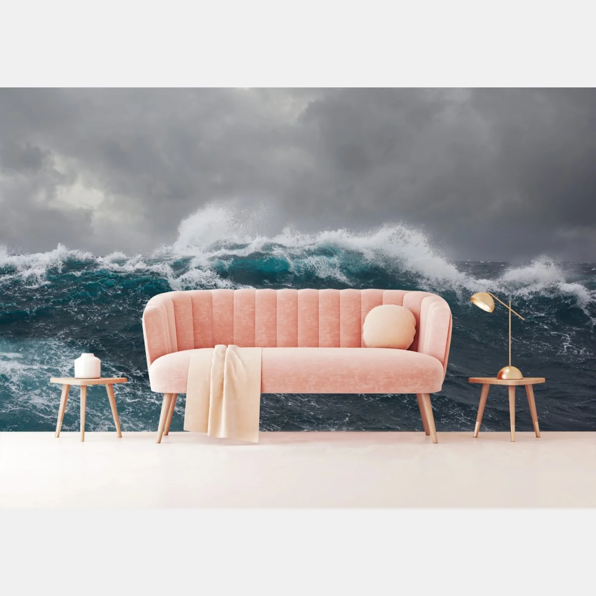 Fototapete stürmisches meer mit brechenden wellen – Wallnifity® Fototapete stürmisches meer mit brechenden wellen – Wallnifity®