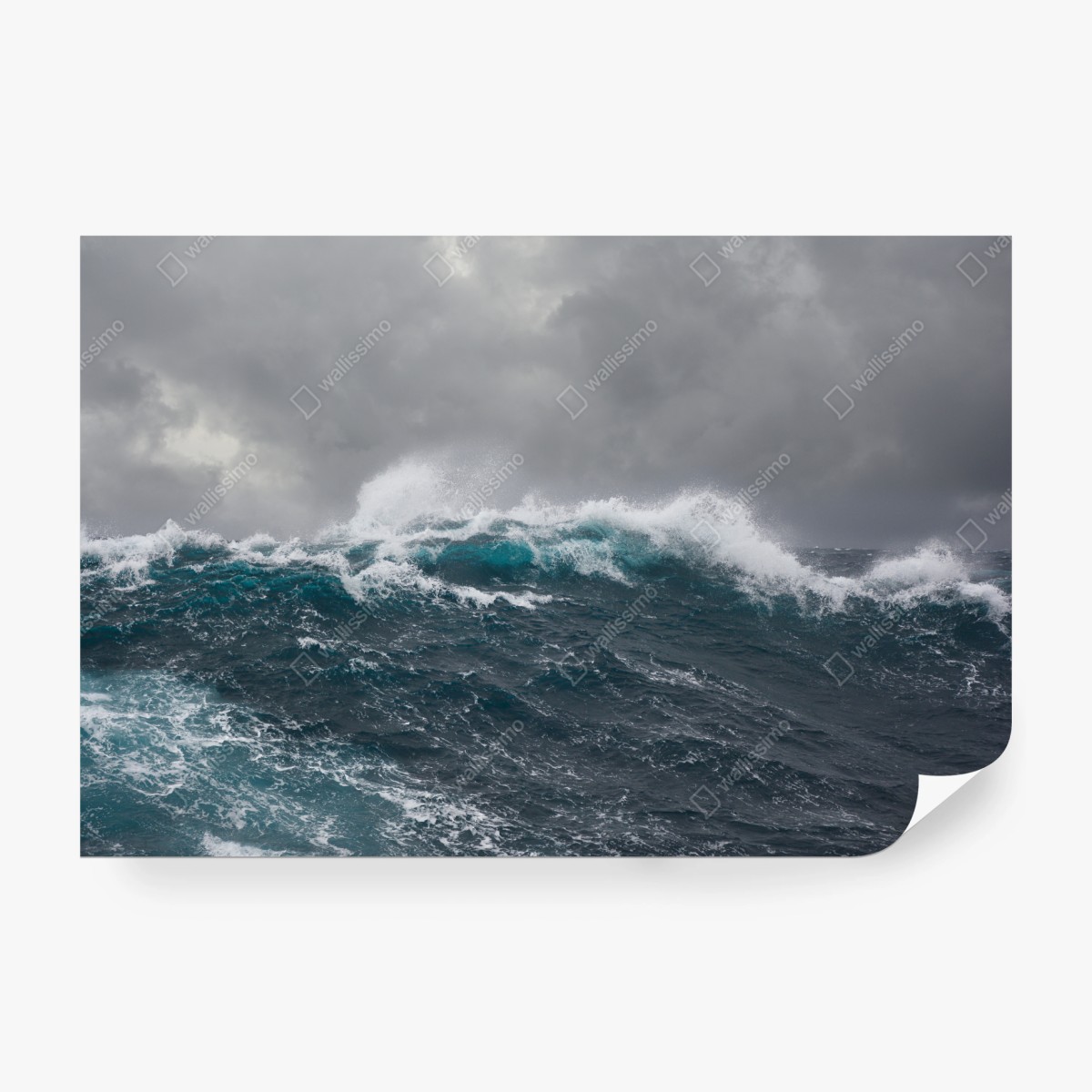 Fototapete stürmisches meer mit brechenden wellen – Wallnifity® Fototapete stürmisches meer mit brechenden wellen – Wallnifity®
