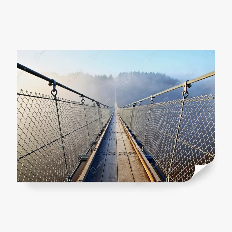 Fototapete zarte löwenzahn-aufnahme in sanftem blau – Wallnifity®