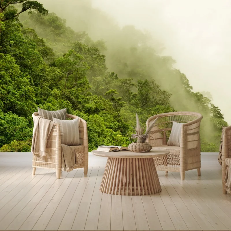 Fototapete nebeliger regenwald bei Cairns