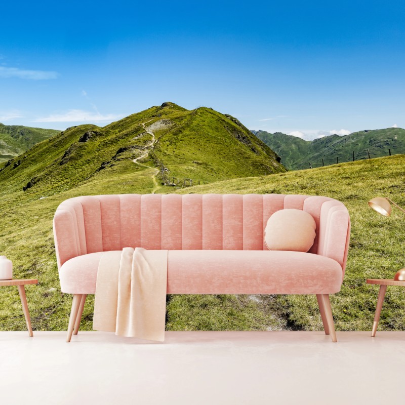 Fototapete gewundener wanderweg im Zillertal