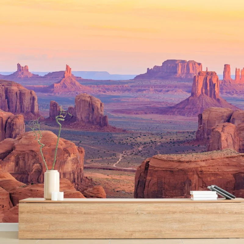 Fototapete Monument Valley wüsten sonnenuntergang panorama