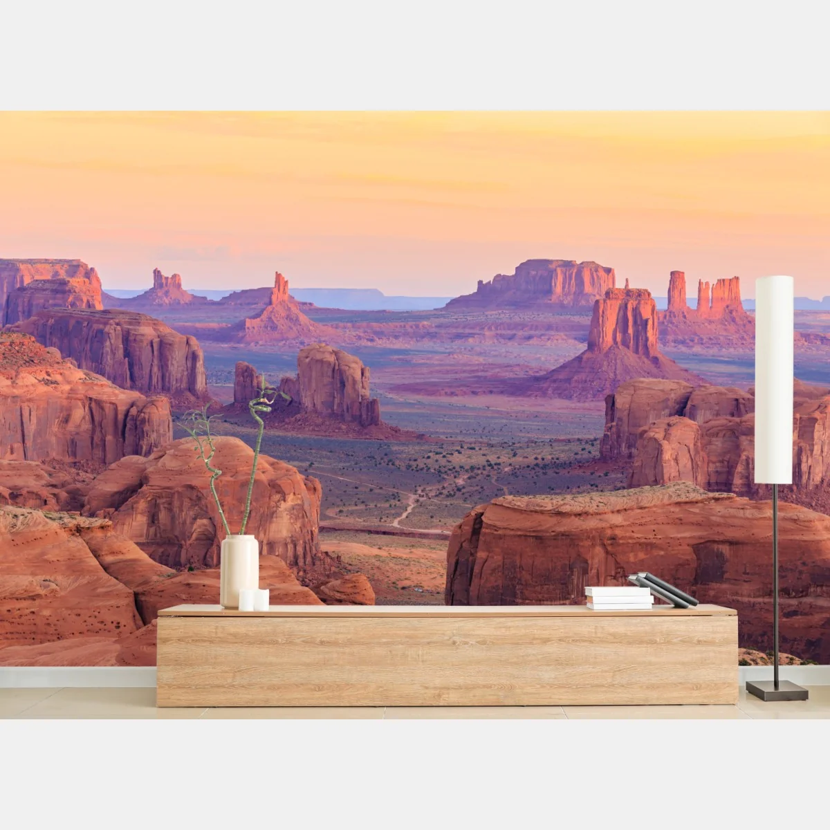 Fototapete Monument Valley wüsten sonnenuntergang panorama – Wallnifity® Fototapete Monument Valley wüsten sonnenuntergang panorama – Wallnifity®