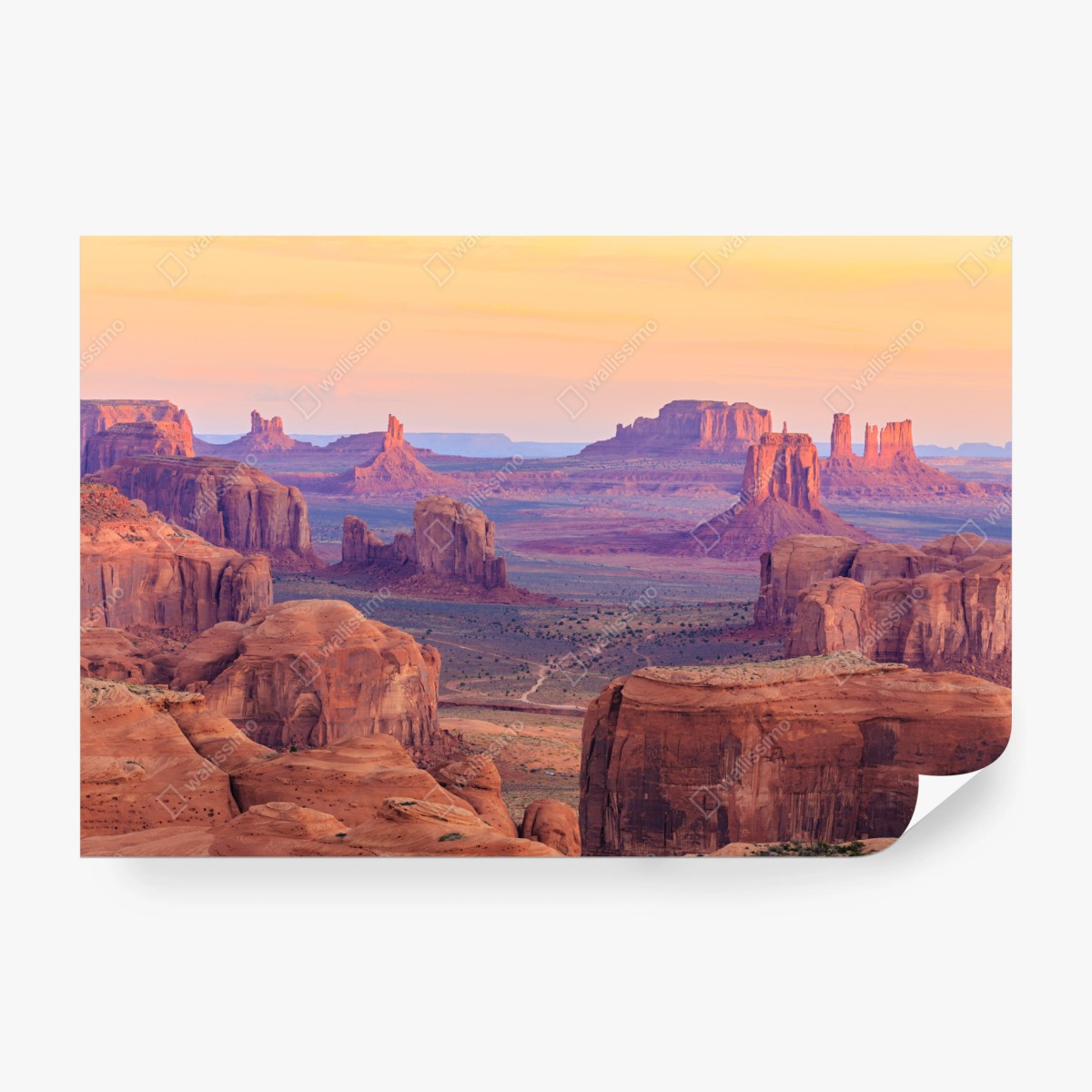 Fototapete Monument Valley wüsten sonnenuntergang panorama – Wallnifity® Fototapete Monument Valley wüsten sonnenuntergang panorama – Wallnifity®