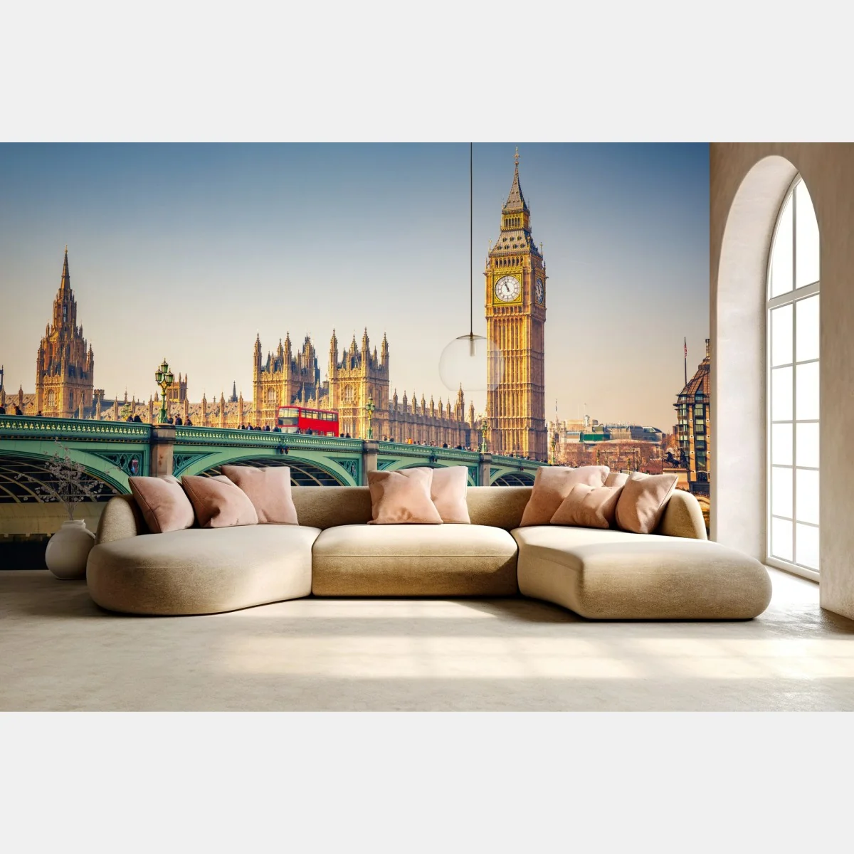 Fototapete sonnige ansicht von Big Ben und Westminster Bridge, London – Wallnifity® Fototapete sonnige ansicht von Big Ben und Westminster Bridge, London – Wallnifity®