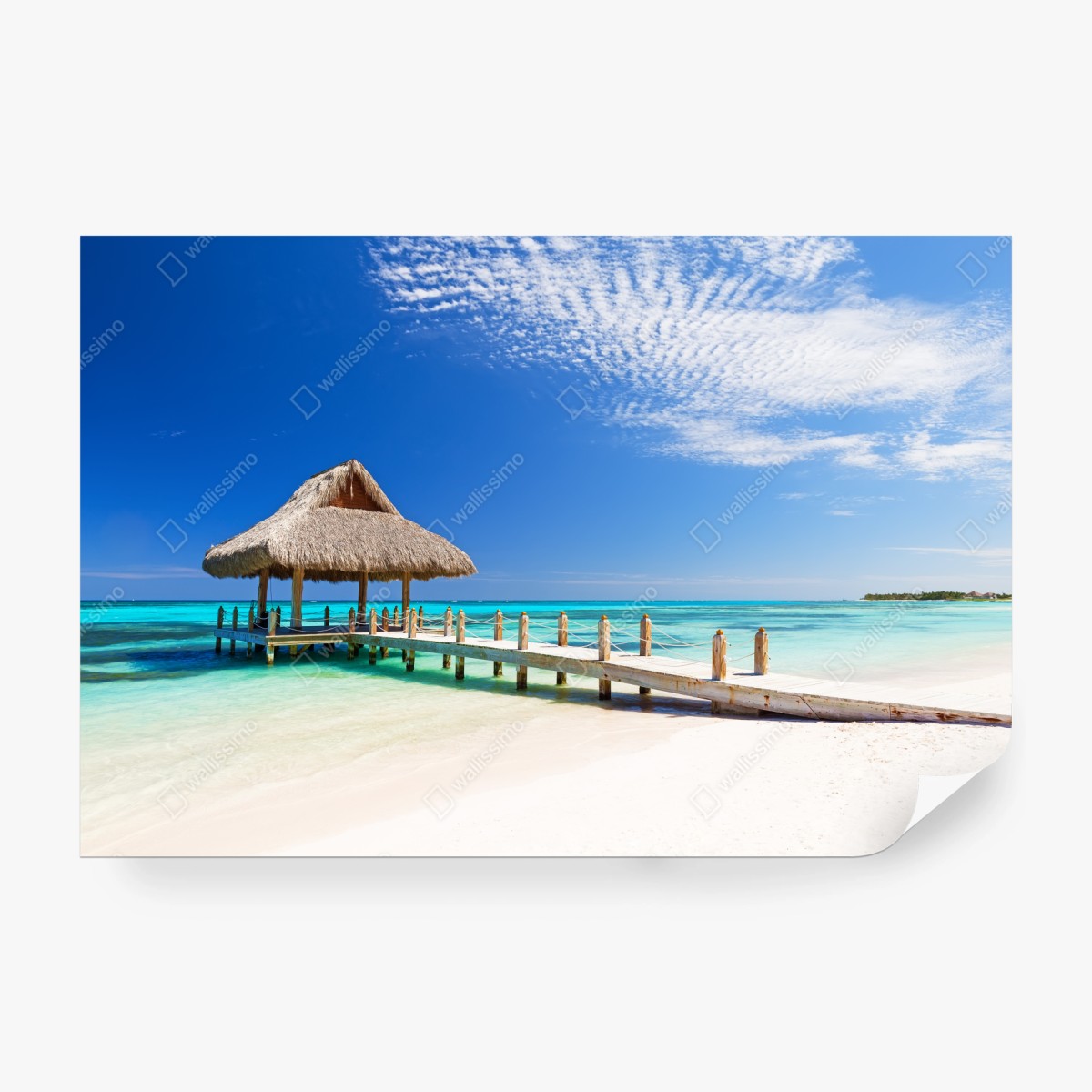 Fototapete ruhiger strandsteg in Cap Cana – Wallnifity® Fototapete ruhiger strandsteg in Cap Cana – Wallnifity®