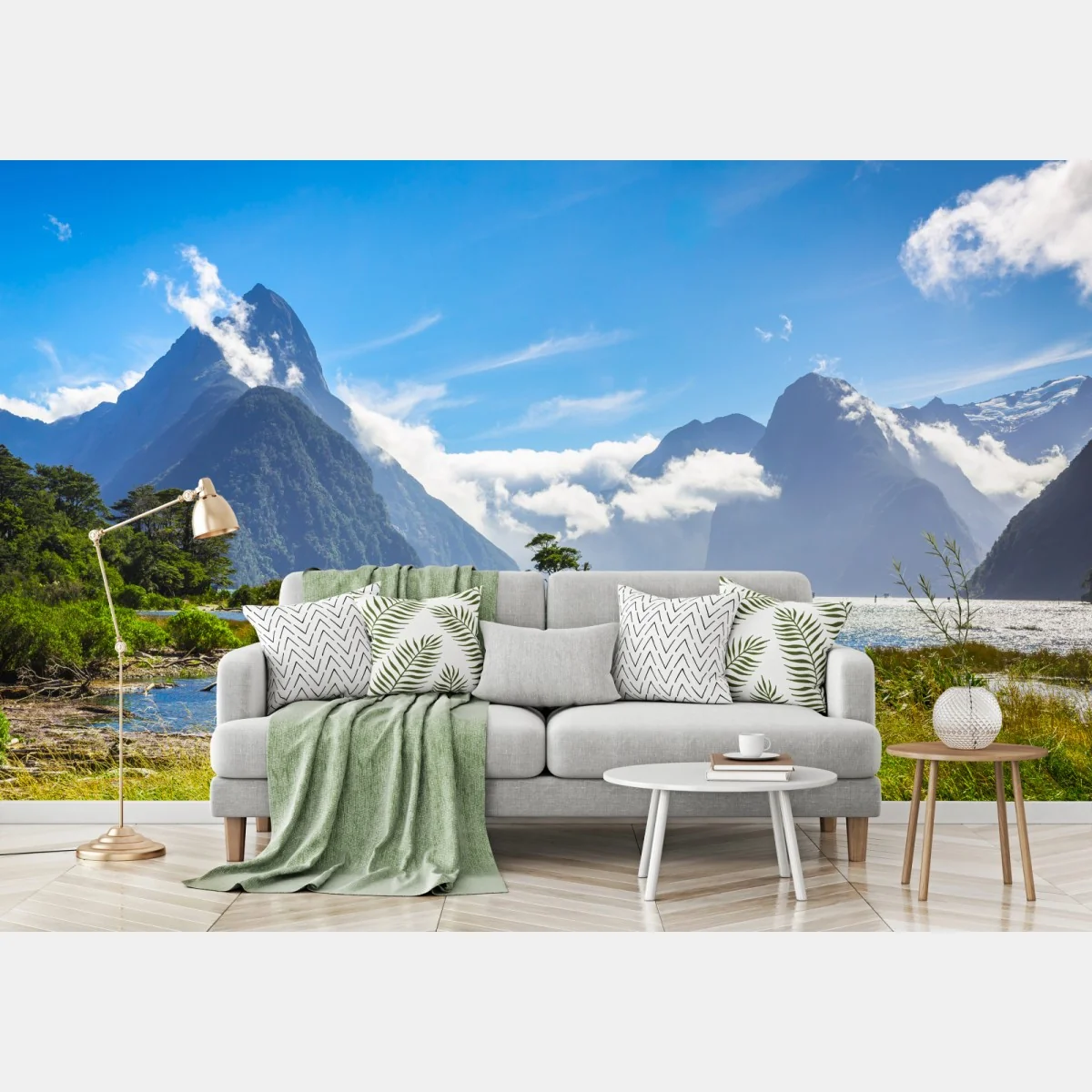 Fototapete malerische berglandschaft am fjord – Wallnifity® Fototapete malerische berglandschaft am fjord – Wallnifity®