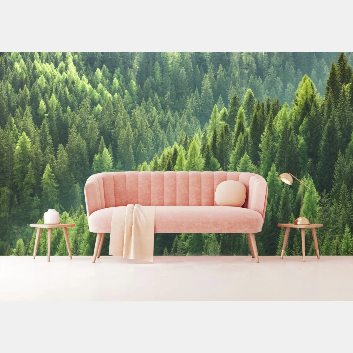 Fototapete üppige grüne waldpanorama – Wallnifity®